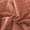 DaDalogy Bedding Terracotta Coral Brick Orange Soft Velour Corduroy Bedspread Set (JHW952) by DaDalogy Bedding Collection