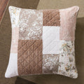 DaDa Bedding Vintage Patchwork Dusty Rose Taupe & Tan Beige Brown Floral Euro Pillow Sham Cover, 26" x 26" (JHW866) by DaDalogy Bedding Collection