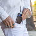 Minimalist Wallet with RFID protection - Brown by CASUPO