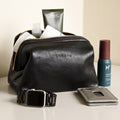Leather Toiletry Bag - Black by CASUPO