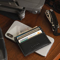 Slim Card Holder Wallet with RFID Protection - Black by CASUPO