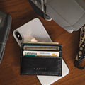 Slim Card Holder Wallet with RFID Protection - Black by CASUPO