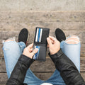 Large Billfold Wallet with RFID protection - Black by CASUPO