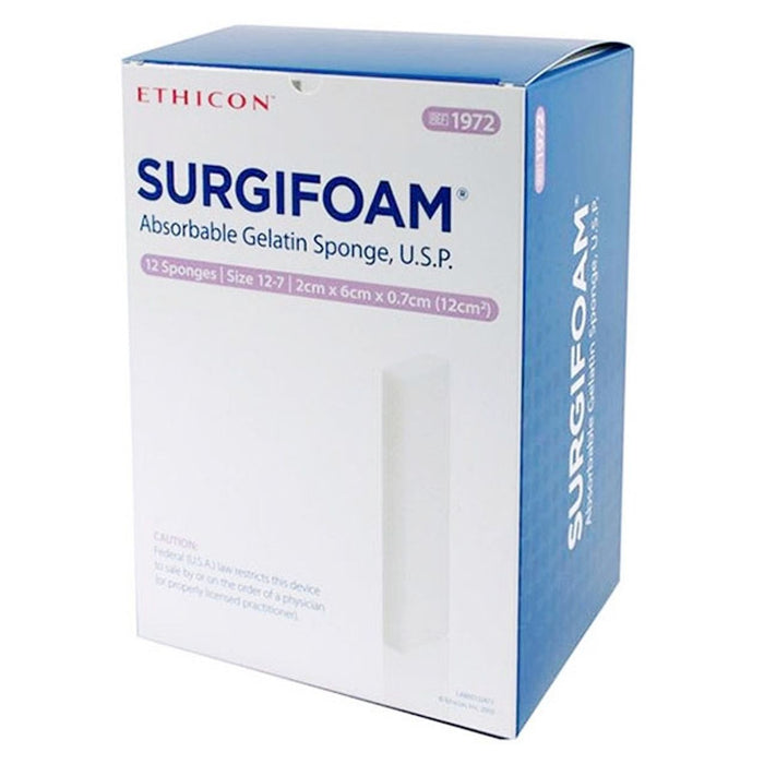 ETHICON SURGIFOAM Absorbable Gelatin Sponge, 2 x 6 x 0.7 cm (12 Count) by Pasteur Pharmacy