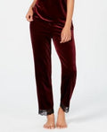 I.n.c. Lace-Trim Printed Velvet Pajama Pants by Vanessa Jane
