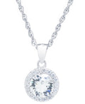 Giani Bernini Crystal and Cubic Zirconia Halo 18in Pendant Necklace by Vanessa Jane