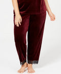 I.n.c. Plus Size Lace-Trim Velvet Pajama Pants by Vanessa Jane