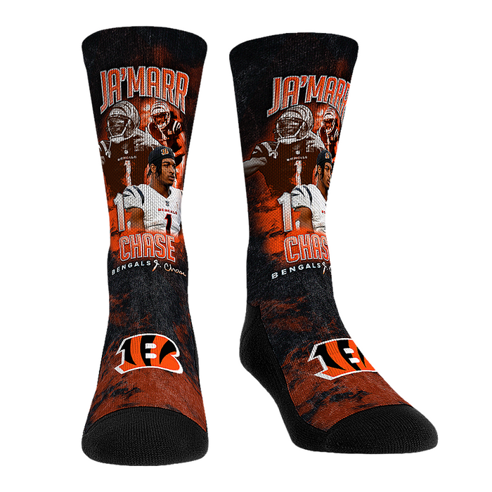 Ja'Marr Chase - Cincinnati Bengals - Retro Photo by Rock 'Em Socks