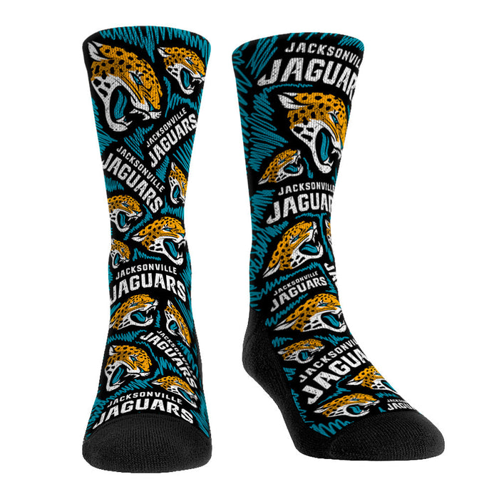 Jacksonville Jaguars - Logo Sketch (Black) by Rock 'Em Socks