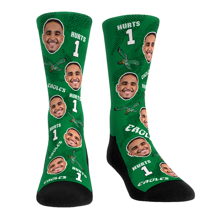 Jalen Hurts - Philadelphia Eagles - Throwback Football Guy by Rock 'Em Socks