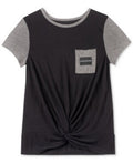 Calvin Klein Big Girls Colorblocked Twist-Front T-Shirt by Vanessa Jane