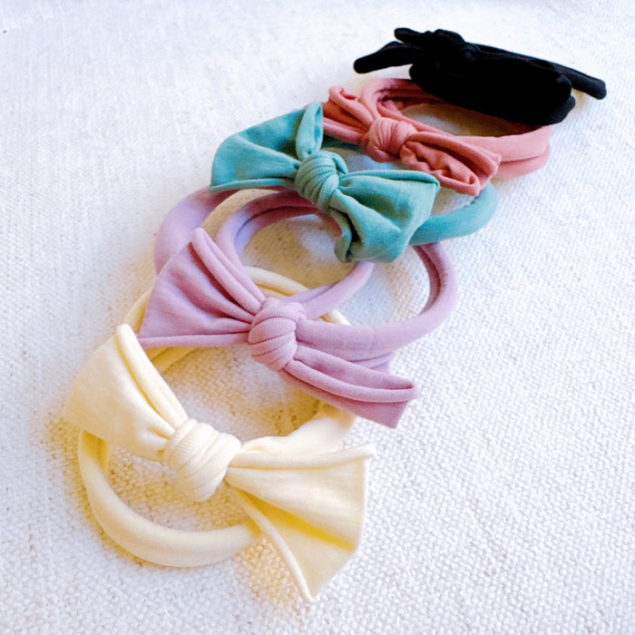 Jersey Bow Hair Ties Set Of 2