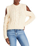 Aqua Elsie Cutout Cable Knit Sweater, Size Small by Vanessa Jane