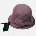 INC Womens Bow Cloche Wool Hat Dusty Lilac Adjustable One Size by Vanessa Jane