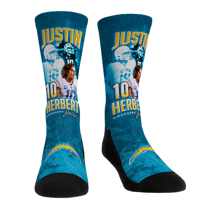 Justin Herbert - Los Angeles Chargers - Retro Photo by Rock 'Em Socks