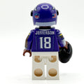 #18 WR Vikings Football Player Minifig by B3 Customs
