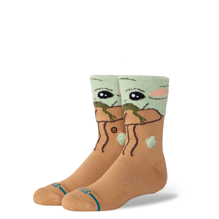 Stance X Star Wars Kids Poly Fuzzy Crew Socks - Grogu Hungry by Swell-O-Phonic