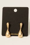 Dainty Double Metallic Tear Dangle Earrings