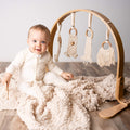 2 pc. zipper footie set | ivory & heather grey by Finn + Emma
