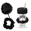 Reusable Anti-Spike Scrunchie Drink Mug Glass Cover Cap Headband with Straw Hole for Covering Drinks Party, Club, Disco by DailySale