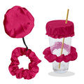 Reusable Anti-Spike Scrunchie Drink Mug Glass Cover Cap Headband with Straw Hole for Covering Drinks Party, Club, Disco by DailySale