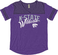 NCAA Kansas State Wildcats Adult Women NCAA Womens Dyed Varsity Tee,Medium by Vanessa Jane