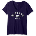 Champion NCAA Womens University Tagless V-Neck Tee Kansas State, Small by Vanessa Jane