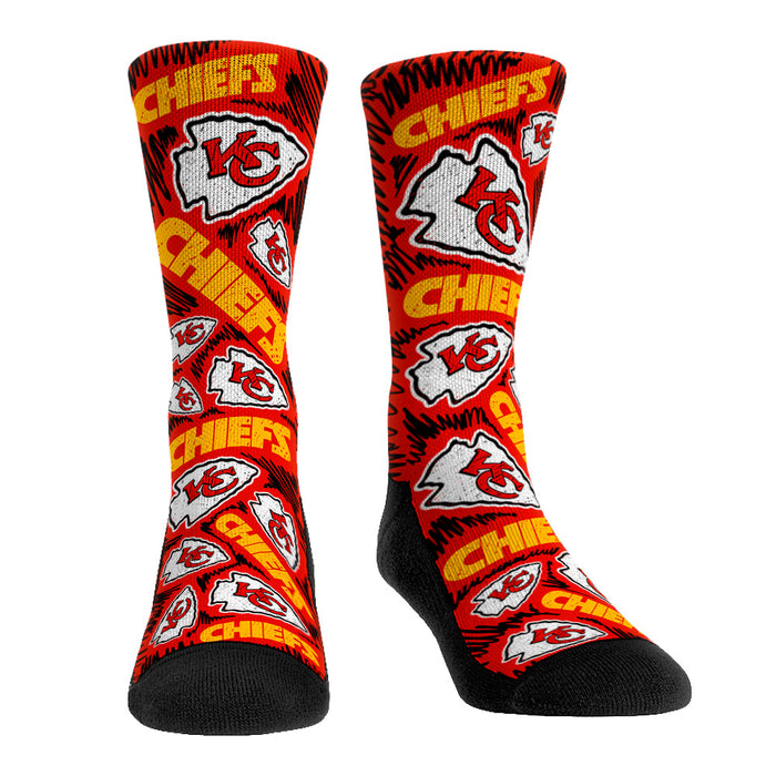 Kansas City Chiefs - Logo Sketch (Red) by Rock 'Em Socks