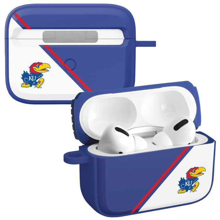 Kansas Jayhawks HDX Champion Series Apple AirPods Pro 1 & 2 Case Cover by Affinity Bands