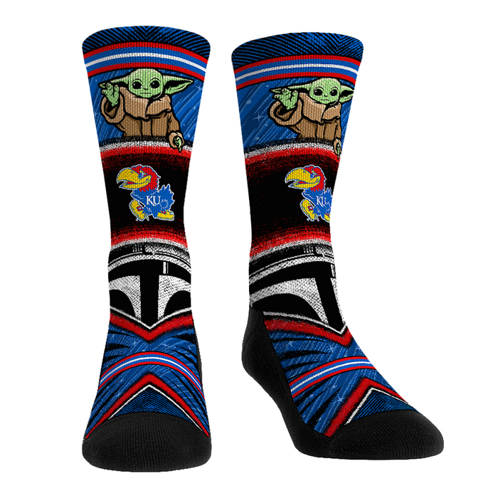 Kansas Jayhawks - Star Wars - Grogu Intergalactic Fan by Rock 'Em Socks