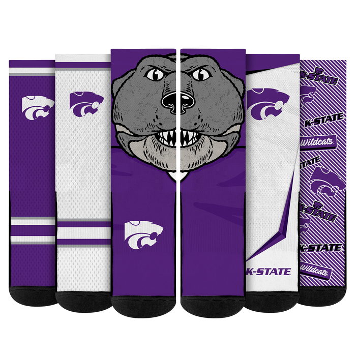 Kansas State Wildcats - Super Fan Bundle 5-Pack by Rock 'Em Socks