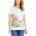 Karen Scott Embellished Scoop-Neck Top, Size Small by Vanessa Jane