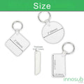 Sublimation Keychain Blank - 2 Sided | Fiberglass Keychain | Sublimation Keychain | by INNOSUB USA by INNOSUB USA