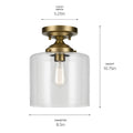 Kichler Winslow 9 Inches Wide Semi -Flush Ceiling Fixture by Vanessa Jane