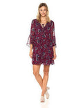 kensie Women's Folk Floral Print Bell Sleeve Dress, Size Small by Vanessa Jane
