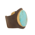Leather Cuff - Turquoise by Christina Greene