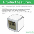 Sublimation Blanks LED Alarm Clock | With 3 Aluminum Inserts by INNOSUB USA