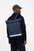 Roll Reflective Backpack Navy by Lefrik USA