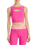 Aqua Athletic Scoop Neck Cutout Sports Bra, Size Small by Vanessa Jane