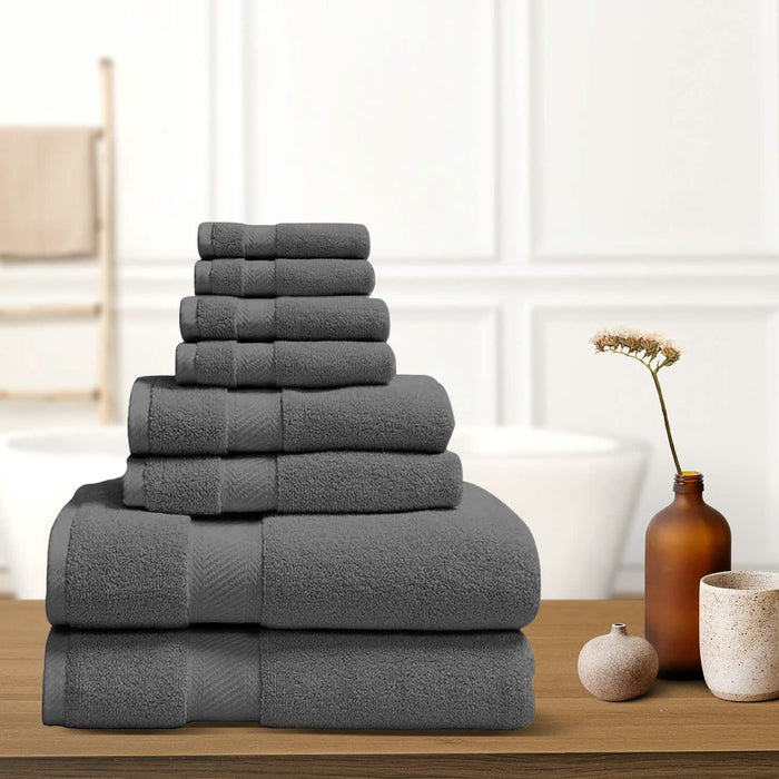 8-Piece: 100% Organic Cotton Bath Towel Set by DailySale