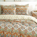 DaDalogy Coral Teal Floral Paisley Duvet Cover Set by DaDalogy Bedding Collection