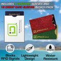 RFID Blocking Credit Card and Passport Sleeves - Leather Look 20 Pack by ID Stronghold