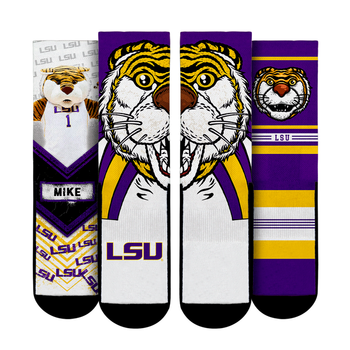 LSU Tigers - Mascot 3-Pack by Rock 'Em Socks
