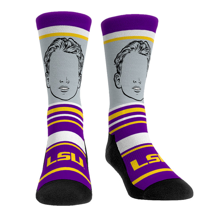 Joe Burrow - LSU Tigers - Superstar Stripes by Rock 'Em Socks