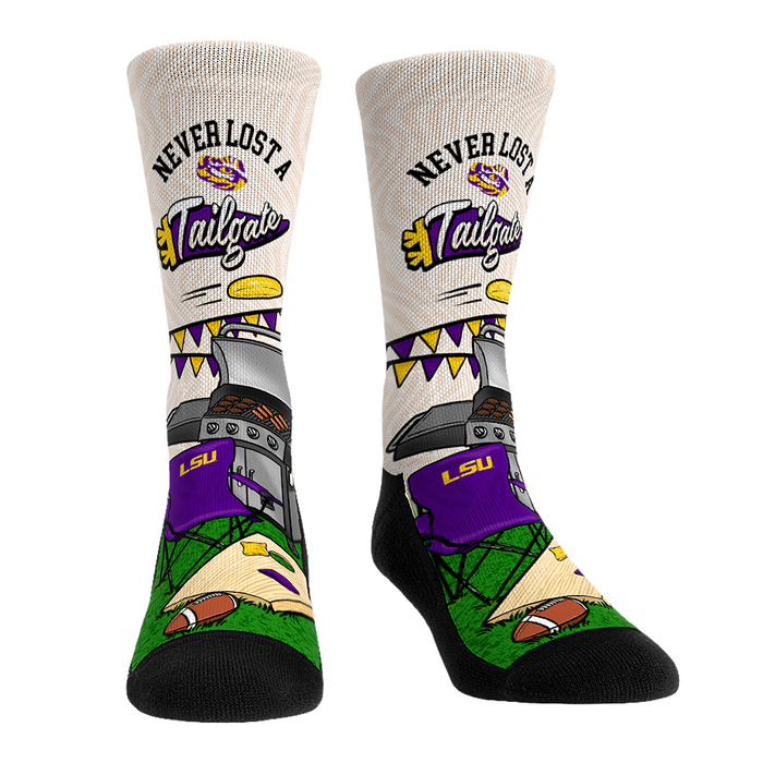 LSU Tigers - Never Lost a Tailgate by Rock 'Em Socks