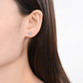 14k Yellow Gold Lab Grown Diamond Oval Solitaire Stud Earrings by Fine Color Jewels