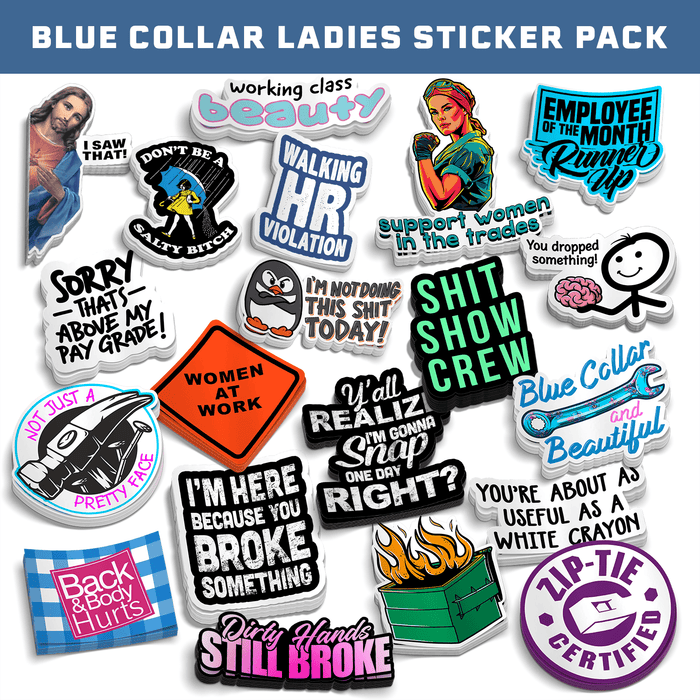 Ladies Blue Collar Sticker Pack by Armed American Supply