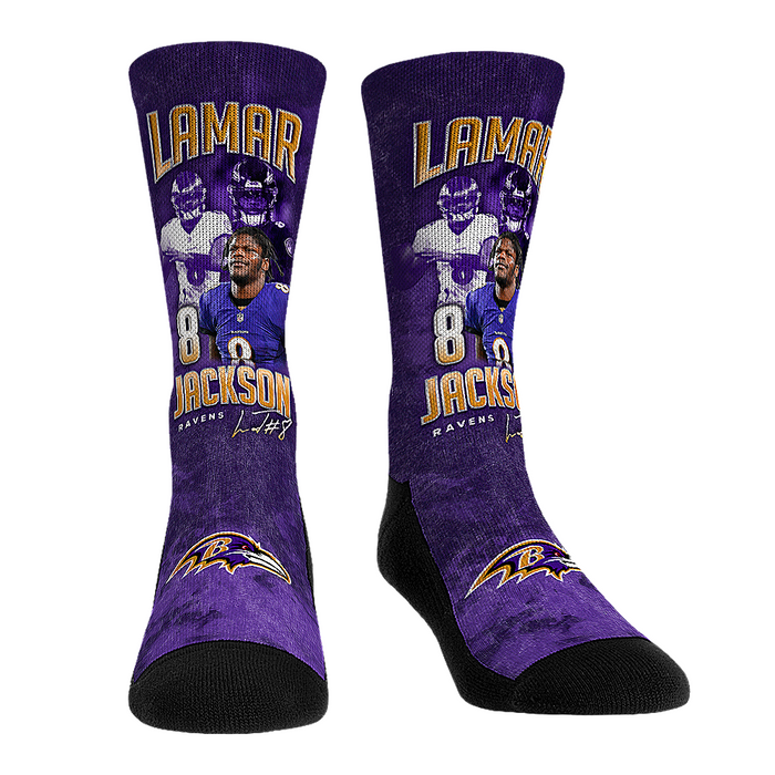 Lamar Jackson - Baltimore Ravens - Retro Photo by Rock 'Em Socks