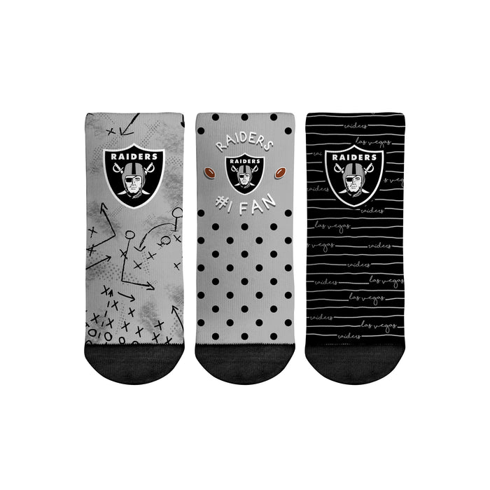 Las Vegas Raiders - Number 1 Fan 3-Pack (Toddler) by Rock 'Em Socks