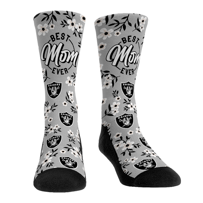 Las Vegas Raiders - Best Mom Floral by Rock 'Em Socks